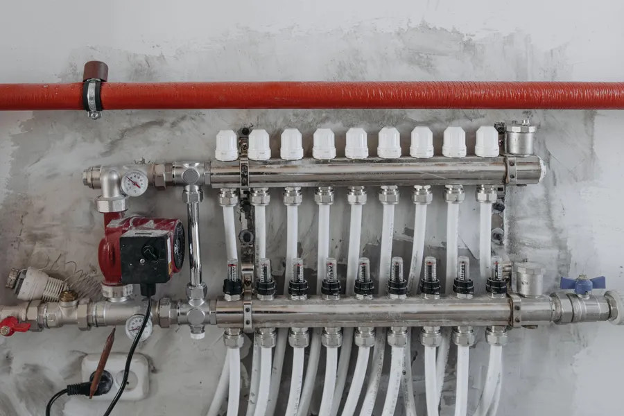 Radiant heating manifold with balanced loops