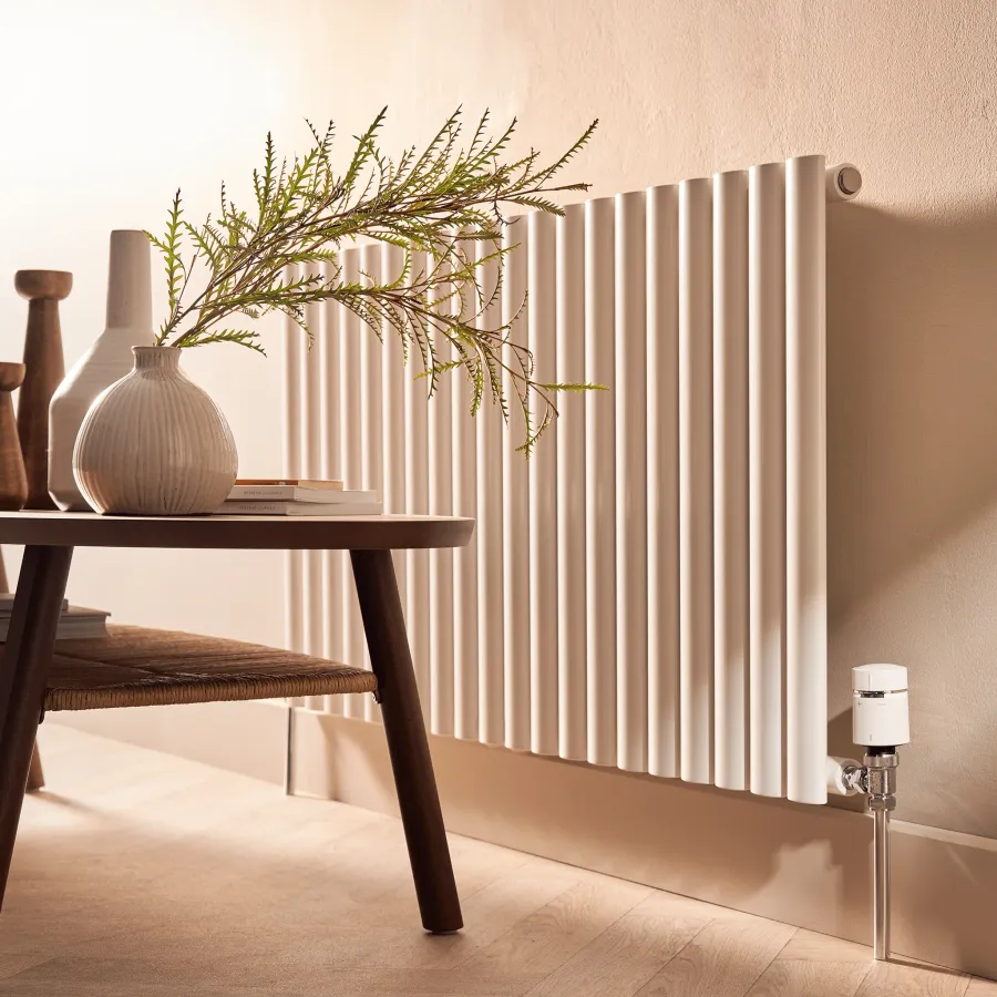 Home radiator on a hydronic heating loop